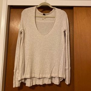 We the Free long sleeve scoop neck waffle tee